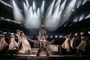 Sam Ryder and the company in Jesus Christ Superstar, photo by Johan Persson