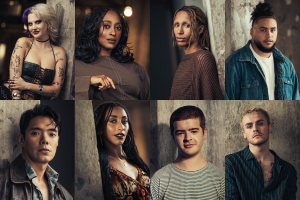 The cast of Rent, photos by Oliver Rosser