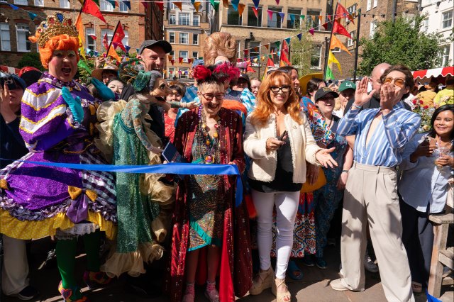 West End Flea Market 2026 Su Pollard, Harriet Thorpe and Tom Read Wilson at West End Flea Market 2026