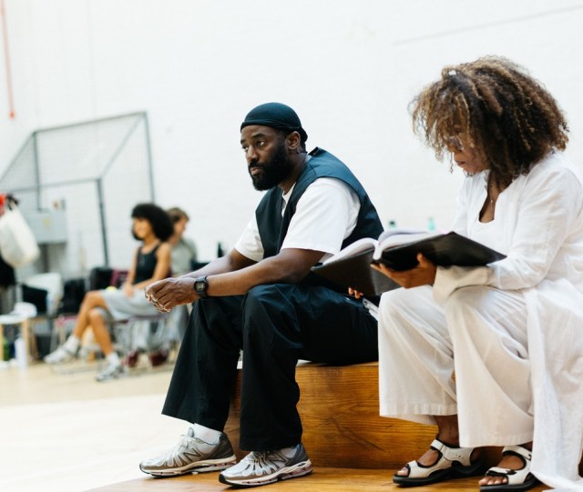 Ashley Thomas (Neil) and Lorraine Toussaint (Pat) in The Story rehearsals © Feruza Afeweki 46 Ashley Thomas (Neil) and Lorraine Toussaint (Pat) in The Story rehearsals © Feruza Afeweki 46