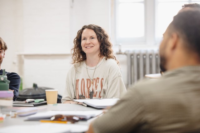 Clare Duffy in rehearsals for THE MOUSETRAP 75TH ANNIVERSARY UK TOUR, Credit Danny Kaan Clare Duffy in rehearsals for THE MOUSETRAP 75TH ANNIVERSARY UK TOUR, Credit Danny Kaan