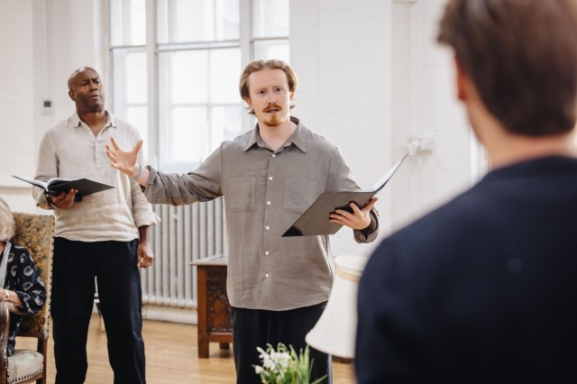 L R Nicholas Bailey, Alfie Richards in rehearsals for THE MOUSETRAP 75TH ANNIVERSARY UK TOUR, Credit Danny Kaan L R Nicholas Bailey, Alfie Richards in rehearsals for THE MOUSETRAP 75TH ANNIVERSARY UK TOUR, Credit Danny Kaan