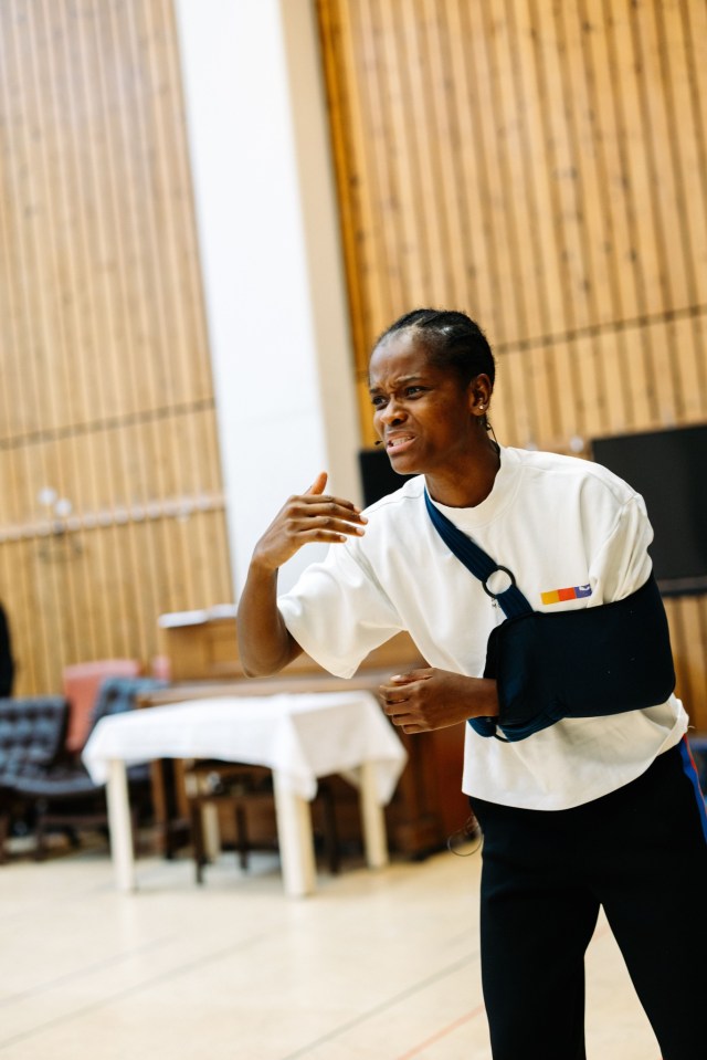 Letitia Wright (Yvonne) in rehearsals for The Story © Feruza Afeweki 3 Letitia Wright (Yvonne) in rehearsals for The Story © Feruza Afeweki 3