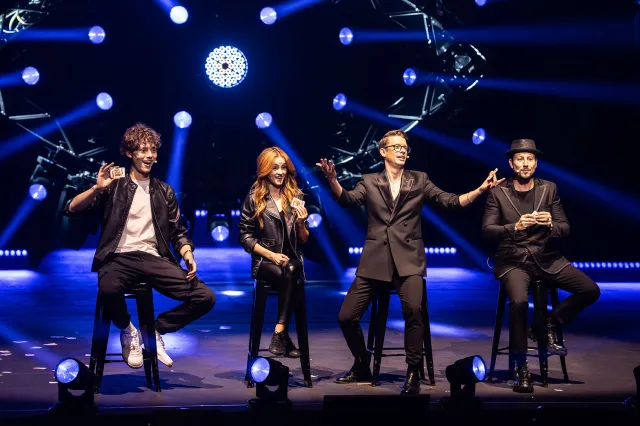 Rafferty Coope, Gabriella Lester, Matthew Pomeroy and Andrew Basso in Now You See Me Live