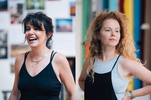 Rachel Tucker and Amy Lennox in rehearsals for Thelma and Louise