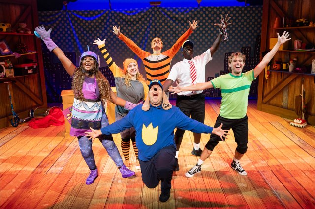 The cast of Dog Man The Musical The cast of Dog Man: The Musical