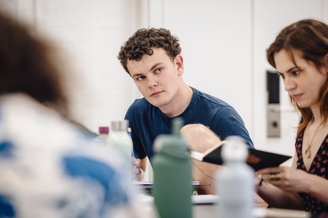 Thomas Barrett in rehearsals for THE MOUSETRAP 75TH ANNIVERSARY UK TOUR, Credit Danny Kaan Thomas Barrett in rehearsals for THE MOUSETRAP 75TH ANNIVERSARY UK TOUR, Credit Danny Kaan