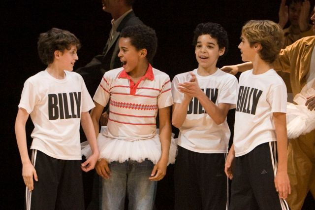 Trent Kowalik, David Alvarez, Layton Williams (Billy Elliot) and Kiril Kulish during the curtain call as Billy Elliot The Musical celebrates its third birthday in May 2008 Trent Kowalik, David Alvarez, Layton Williams (Billy Elliot) and Kiril Kulish during the curtain call as Billy Elliot The Musical celebrates its third birthday in May 2008