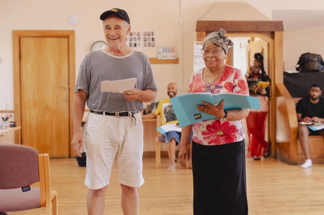 b) Mark Rylance plays Pastor Terrance Blake, Blanche Williams plays Grandma b) Mark Rylance plays Pastor Terrance Blake, Blanche Williams plays Grandma