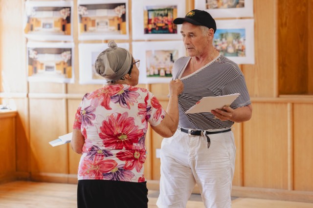 c) Blanche Williams and Mark Rylance play Grandma and Pastor Terrance Blake c) Blanche Williams and Mark Rylance play Grandma and Pastor Terrance Blake