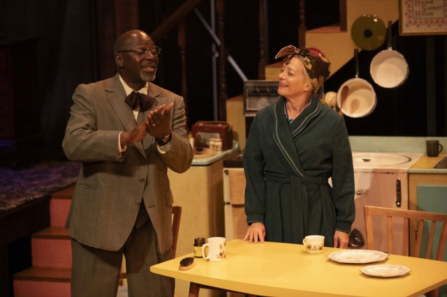 Death of a Salesman 2 Cyril Nri and Emma Cater in Death of a Salesman