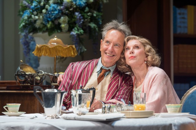 HAY FEVER. Richard E. Grant (David Bliss) and Christine Baranski (Judith Bliss). Photo Marc Brenner (2) HAY FEVER. Richard E. Grant (David Bliss) and Christine Baranski (Judith Bliss). Photo Marc Brenner (2)
