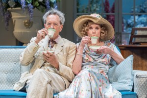 HAY FEVER. Richard E. Grant (David Bliss) and Christine Baranski (Judith Bliss). Photo Marc Brenner