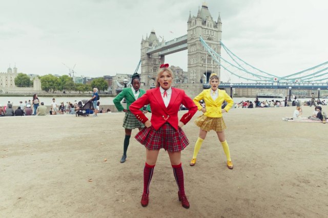 Jessica Ibadin, Liberty Stottor and Lou Henry at Tower Bridge in London
