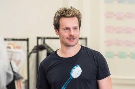Jonathan Groff in rehearsals for As You Like It