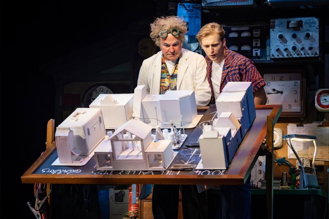 Roger Bart and Axel Duffy in Back to the Future
