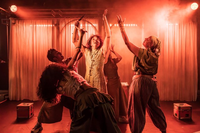 Cast in National Theatre's 2026 schools tour of Bacchae (c) Marc Brenner 01774 Cast in National Theatre's 2026 schools tour of Bacchae (c) Marc Brenner 01774