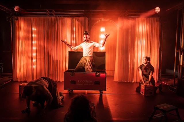 Cast in National Theatre's 2026 schools tour of Bacchae (c) Marc Brenner 01800 Cast in National Theatre's 2026 schools tour of Bacchae (c) Marc Brenner 01800