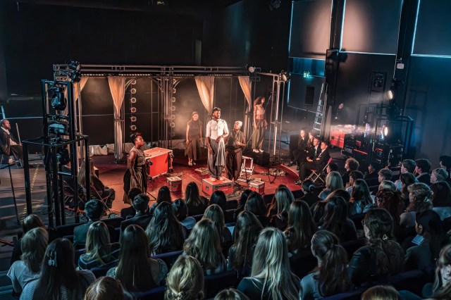 Cast in National Theatre's 2026 schools tour of Bacchae (c) Marc Brenner 03839 Cast in National Theatre's 2026 schools tour of Bacchae (c) Marc Brenner 03839