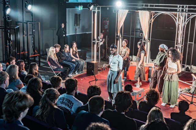 Cast in National Theatre's 2026 schools tour of Bacchae (c) Marc Brenner 03914 Cast in National Theatre's 2026 schools tour of Bacchae (c) Marc Brenner 03914
