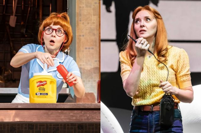 Evelyn Hoskins as Dawn in Waitress and as Carol in 42 Balloons, 1 Matt Crockett, 2 Pamela Raith Evelyn Hoskins as Dawn in Waitress and as Carol in 42 Balloons, 1 Matt Crockett, 2 Pamela Raith