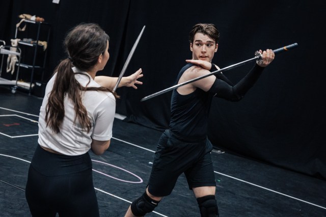 Jake Scott Newton in rehearsals for The Hunger Games On Stage credit Danny Kaan Jake Scott Newton in rehearsals for The Hunger Games On Stage credit Danny Kaan