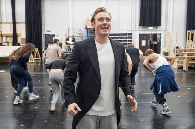 Jonny Fines (Willy Wonka) and the company of CHARLIE AND THE CHOCOLATE FACTORY in Rehearsals Photo Marc Brenner (1) (1)