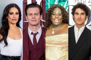 Lea Michele, Jonathan Groff, Alex Newell and Darren Criss, all appeared in the original series