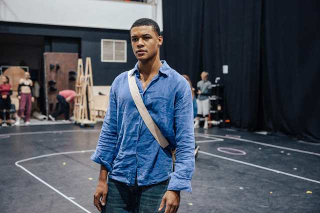 Nathan Stokes in rehearsals for The Hunger Games On Stage credit Danny Kaan Nathan Stokes in rehearsals for The Hunger Games On Stage credit Danny Kaan