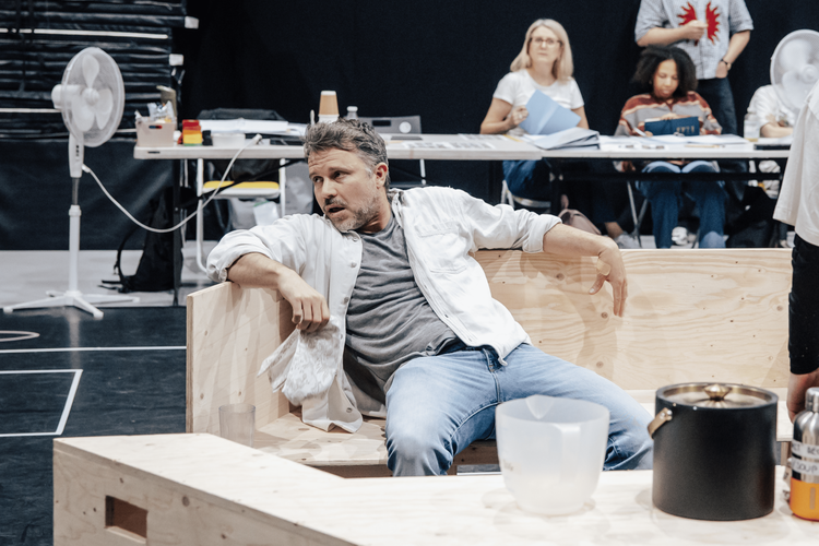 Neil McDermott in rehearsals for The Hunger Games On Stage credit Danny Kaan Neil McDermott in rehearsals for The Hunger Games On Stage credit Danny Kaan