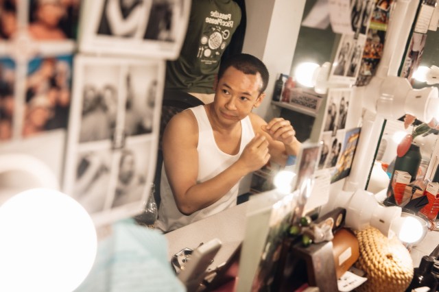 Steven Nguyen My Neighbour Totoro backstage at the Gillian Lynne Theatre photo by Danny Kaan Steven Nguyen My Neighbour Totoro backstage at the Gillian Lynne Theatre photo by Danny Kaan