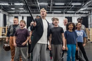 The cast of Charlie and the Chocolate Factory in rehearsals