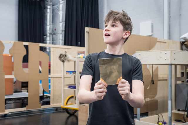 Theo Wake (Charlie Bucket) CHARLIE AND THE CHOCOLATE FACTORY in Rehearsals Photo Marc Brenner